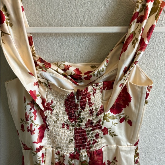 Reformation Silk Mini Dress Strapless Floral Spring Feminine Coquette Chic - Picture 5 of 9